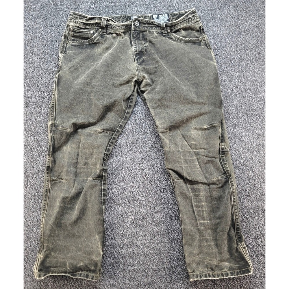 Kuhl Rydr Lean Pants Mens 40x30 Brown Tan Twill Patina Dye Articulated Gorpcore